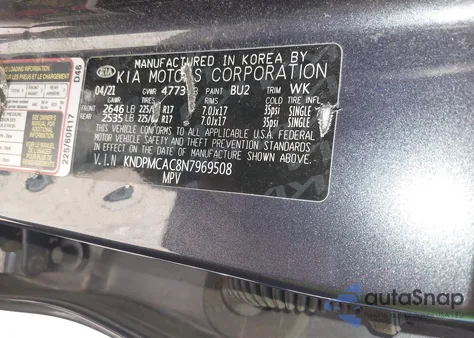 2022 Kia Sportage Lx from USA, damaged, VIN KNDPMCAC8N7969508